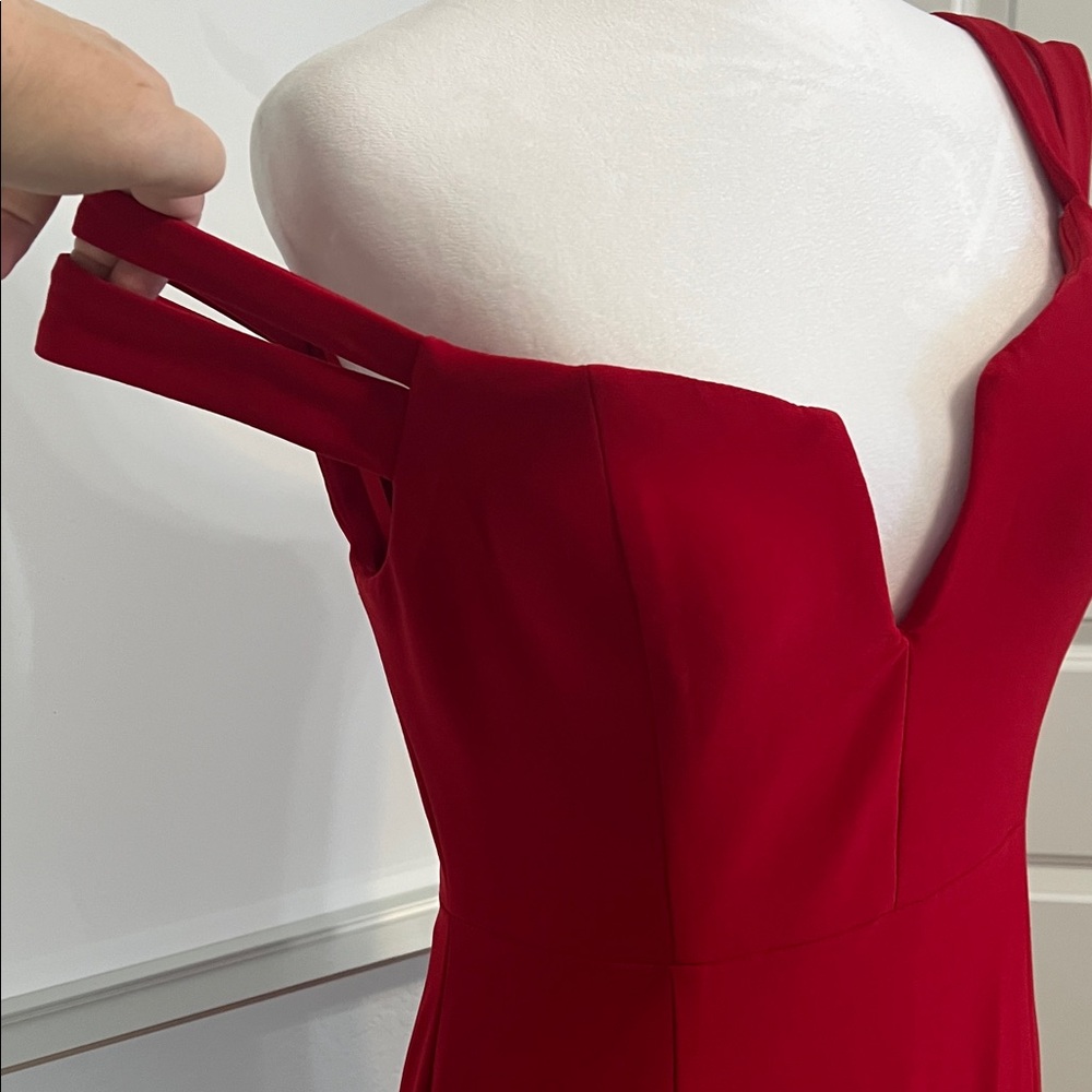 Aqua Red Sleeveless Sweetheart Maxi Dress - Picture 2 of 10
